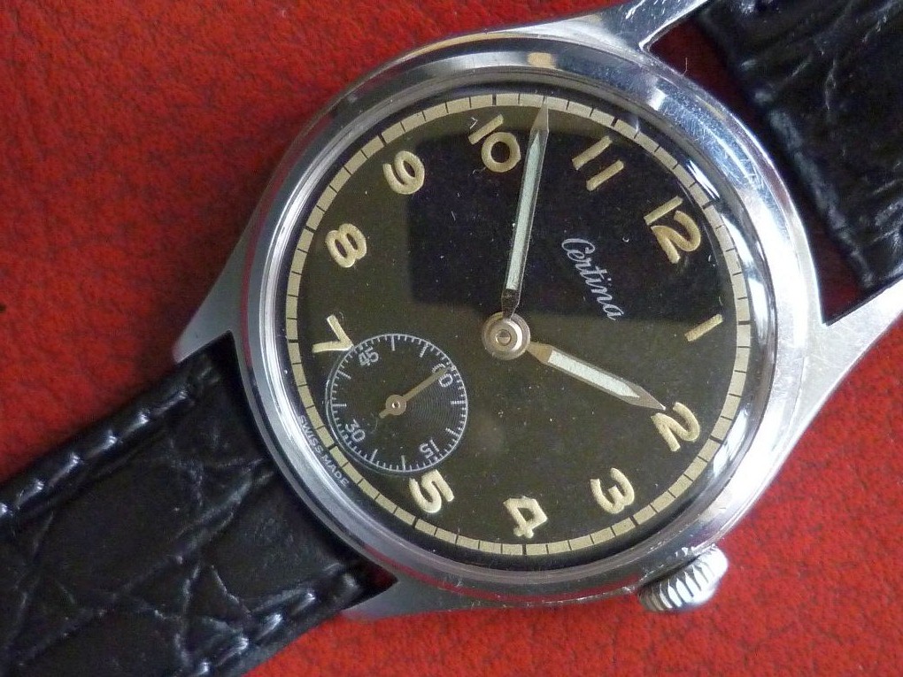 Certina Black Dial Manual Wind