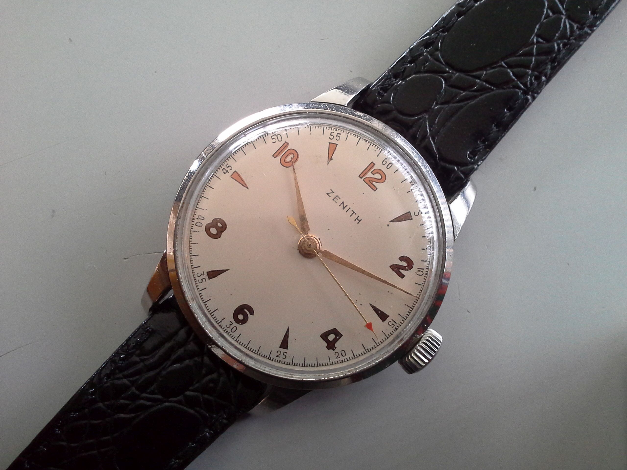 Zenith Stainless Steel Manual Wind
